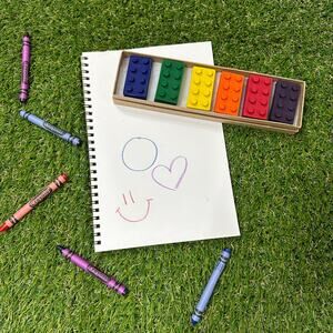 2/$30 Building Bricks Blocks Crayons (6), Kids Girls Boys Gender Neutral Gift